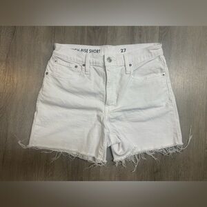J Crew - High Rise White Denim Women's Shorts size 27